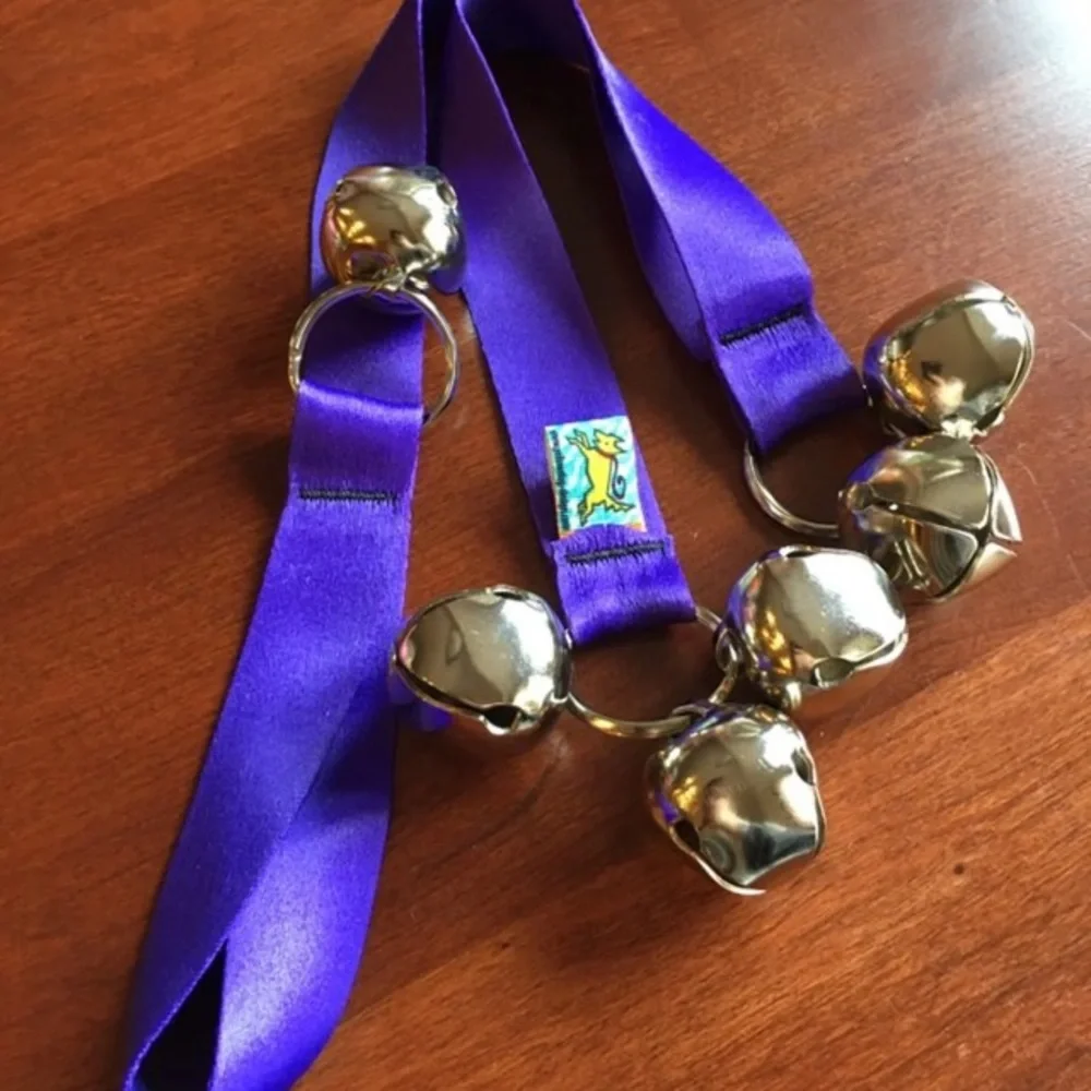 Purple Ribbon Puppy Potty Training Bells